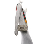 GG Supreme Monogram Web Neo Vintage Shoulder Bag Beige New Acero Crop