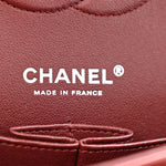 Lambskin Quilted Medium Double Flap Burgundy