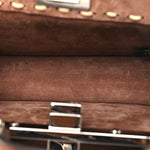 Cuoio Romano Raffia Woven Petite Peekaboo I SEE U Satchel Natural Gianduia
