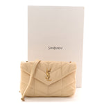 Lambskin Quilted Toy Loulou Puffer Monogram Chain Satchel Jaune Pale