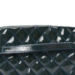 Patent Quilted Large Just Mademoiselle Bowling Bag Dark Blue