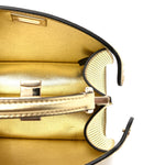 Crystal Vitello Laminato FF Petite Peekaboo I SEE U Satchel Crystal Platinum Light Gold