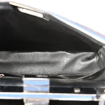 Vitello Catalan Mirror Mini Peekaboo Iconic Satchel Argento