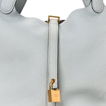 Taurillon Clemence Picotin Lock 22 MM Bleu Pale