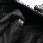 Distressed Lambskin Vintage Ligne Lady Braid Tote Black