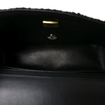 Tweed Braided Mini Rectangular Flap Black