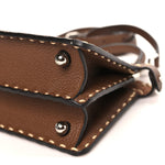 Cuoio Romano Raffia Woven Petite Peekaboo I SEE U Satchel Natural Gianduia