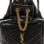 Lambskin Matelasse Monogram Joe Backpack Black