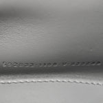 Shiny Calfskin Crocodile Embossed Hourglass Top Handle Bag XS Balenciaga Grey