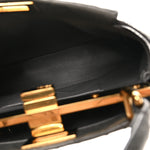Ostrich Shiny Nappa Mini Peekaboo Iconic Satchel Grey