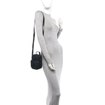 GG Supreme Monogram Azalea Calfskin Mini Retro Interlocking G Bag Black