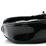 Patent Calfskin Quilted Mini Flap Black