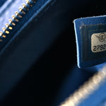 Iridescent Calfskin Quilted All About Waist Belt Bag Dark Blue