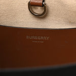 Canvas Smooth Calfskin Mini Two Tone Freya Tote Black Tan