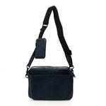 Calfskin Monogram Shadow Trio Messenger Navy