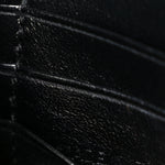 Shiny Calfskin Monochrome Crocodile Embossed Hourglass Chain Bag Black