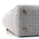 Canvas Embroidered Cannage Medium Lady D-Lite Gray