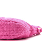 Cashmere Tweed Quilted CC Links Hobo Fuchsia
