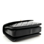 Lambskin Quilted Small Trendy CC Dual Handle Flap Bag Black
