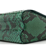 Snakeskin Twist Shoulder Bag MM Green