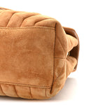 Suede Y Quilted Monogram Medium Loulou Chain Satchel Cinnamon