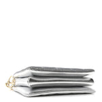Satin Sequin Embroidered Monogram Coussin BB Silver