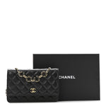 Caviar Quilted Miss Coco Wallet On Chain WOC Black