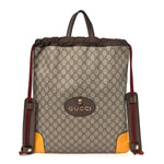 GG Supreme Monogram Neo Vintage Drawstring Backpack Beige New Acero Crop