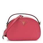 Saffiano Lux Odette Crossbody Magenta