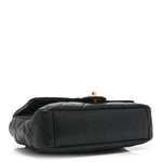 Caviar Quilted Medium Chain Flap  Black