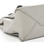 Calfskin Papier Mini A4 Zip Around Tote Grey Black