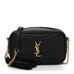 Grain De Poudre Matelasse Monogram Mini Lou Camera Bag Black