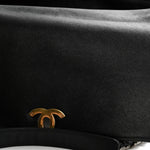 Goatskin Quilted Maxi Chanel 19 Flap Black
