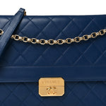 Lambskin Quilted Large Chic With Me Flap Navy