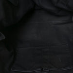 Pebbled Calfskin Large Skull Padlock Zip Around Tote Black