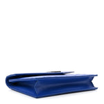 Grain De Poudre Matelasse Chevron Monogram Envelope Chain Wallet Blue Majorelle