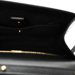 Calfskin DG Logo Flap Crossbody Bag Black