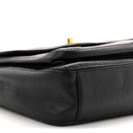 Caviar Flap Shoulder Bag Black
