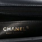 Lambskin Quilted Mini Rectangular Flap Black