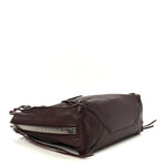Calfskin Papier Mini A4 Zip Around Tote Rouge Aubergine