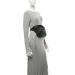 Grained Calfskin Logo Belt Bag Black
