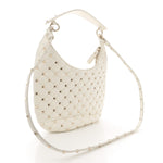 Nappa Small Rockstud Spike Hobo Ivory