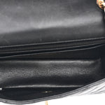 Lambskin Quilted Mini Coco Charms Rectangular Flap Black