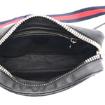 Soft GG Supreme Monogram Web Belt Bag Black Grey