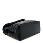 Calfskin Y Quilted Monogram Monochrome Medium Loulou Chain Satchel Black