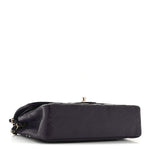 Caviar Quilted Small Double Flap Dark Purple
