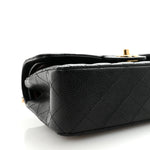Caviar Quilted Small Double Flap Black