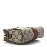 GG Supreme Monogram Web Small Ophidia Belt Bag 75 30 Dark Brown