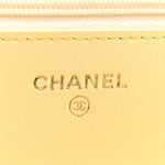 Lambskin Quilted Sweet Camellia Wallet on Chain WOC Yellow