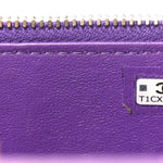 Lambskin Quilted Small Top Handle Vanity Case With Chain Purple